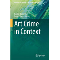 Cover of a green book that reads "Art Crime in Context"