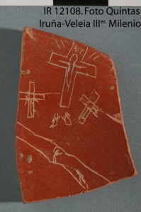 The famous crucifixion sherd. Note the RIP.