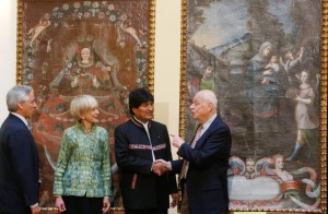 Bolivian president Evo Morales welcomes the return of colonial period paintings stolen from the church at San Martín and found in a US collection.