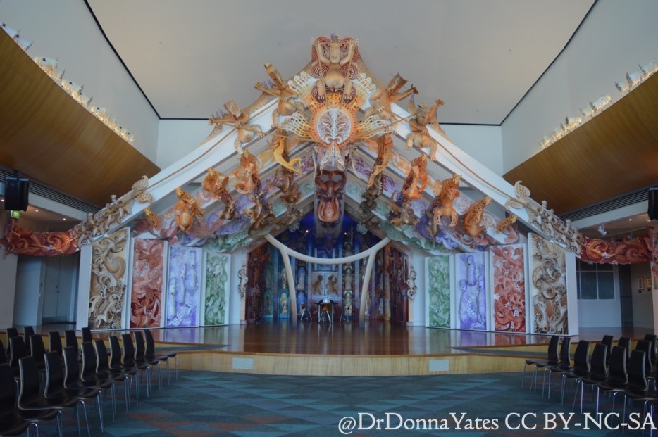 Te Hono Ki Hawaiki, which means Link with Ancestral Homelands. Te Papa's repatriation hall.